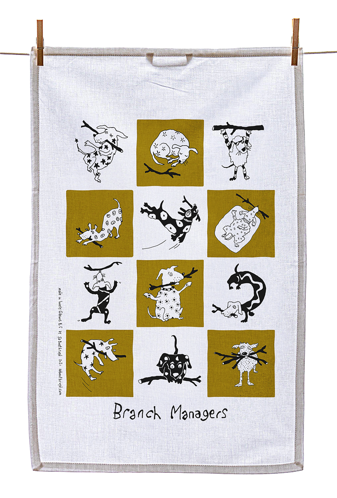 Tea Towel - Branch Managers (also available in green!)