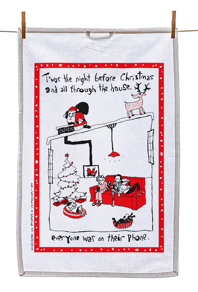 Tea Towel - Twas the night before Christmas